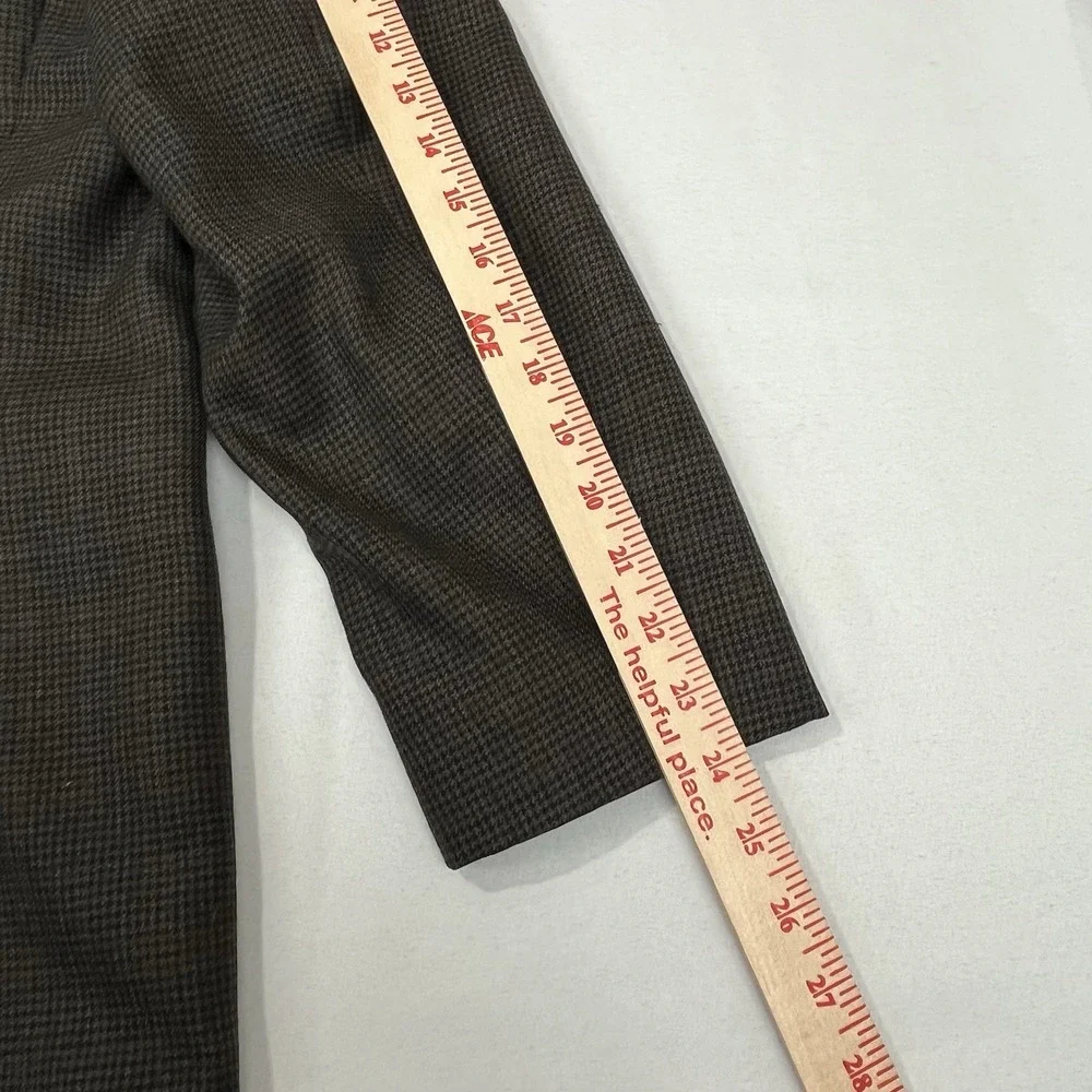 Vintage Polo Ralph Lauren Blazer Mens 44S Brown Houndstooth‎ 100% Wool